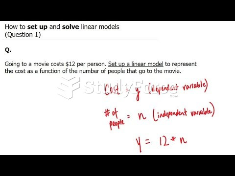 How to set up and solve linear models (Question 1)