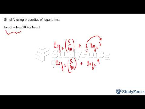 How to use the logarithm laws to simplify logarithmic expressions (Part 1) 
