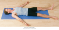 Hatha yoga corpse pose-savasana.