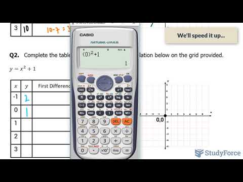  How to create a table of values from an equation and graph