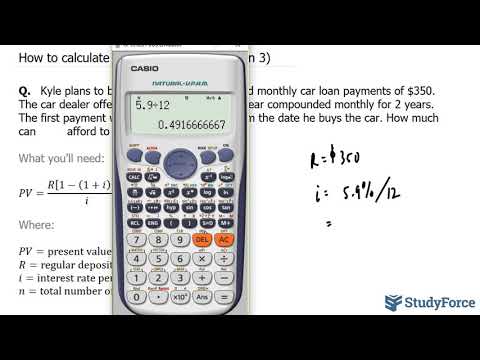  How to calculate present value (Question 3)