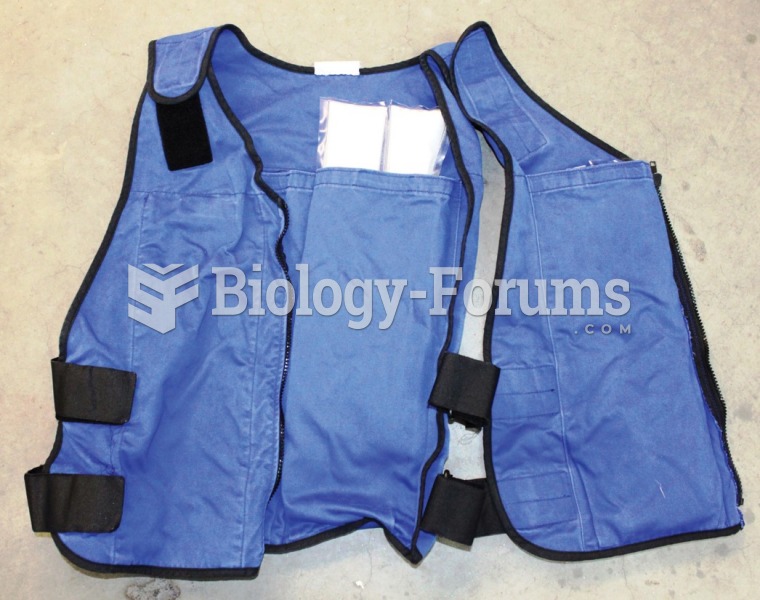 A heat exchange vest that uses ice packs for cooling