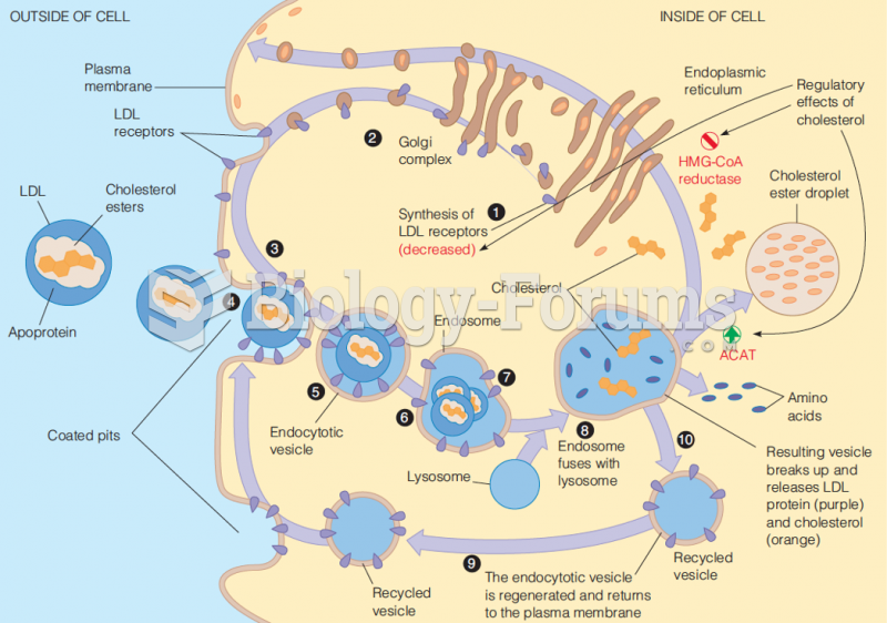 Involvement of LDL receptors in cholesterol uptake and metabolism