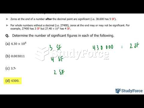 How to count for the correct number of significant digits 