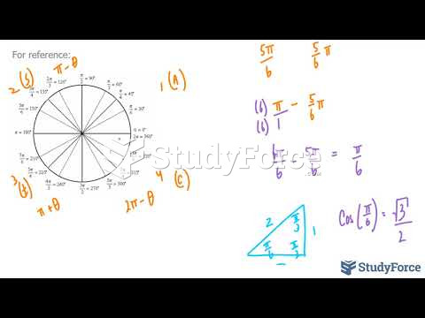  How to evaluate angles using cosine, special triangles, the unit circle (Part 2)