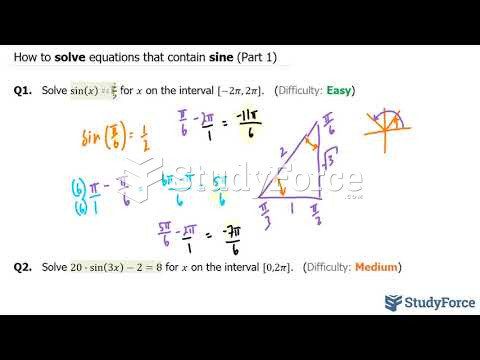  How to solve equations that contain sine using special triangles (Part 1)