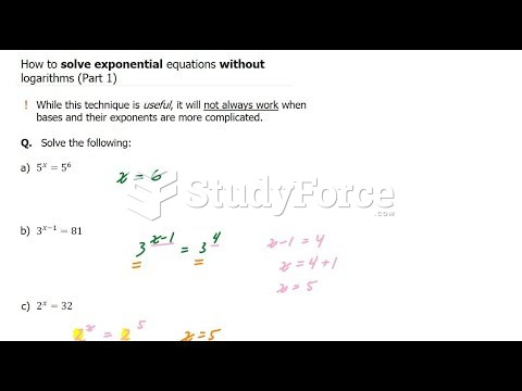  How to solve exponential equations without logarithms (Part 1)