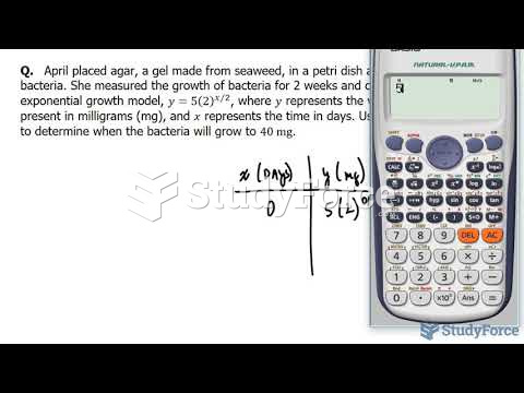  How to solve an exponential problem using a table of values (Question 2)