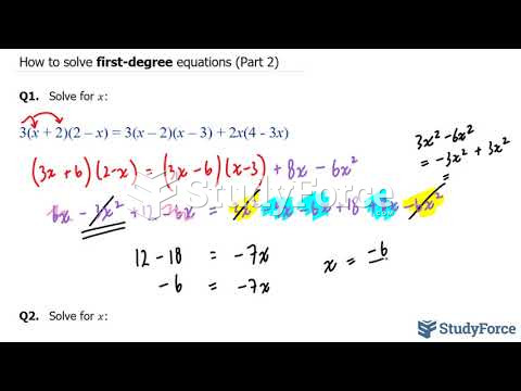  How to solve first degree equations (Part 2)