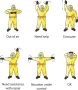 Hand signals are an effective emergency backup to ra- dio communication systems. Shown are several ...