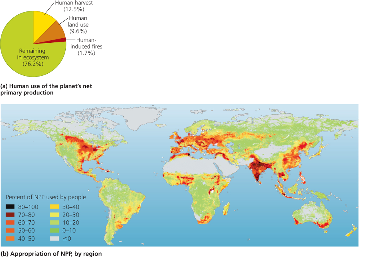 Human of the planet's net primary production and appropriation of NPP