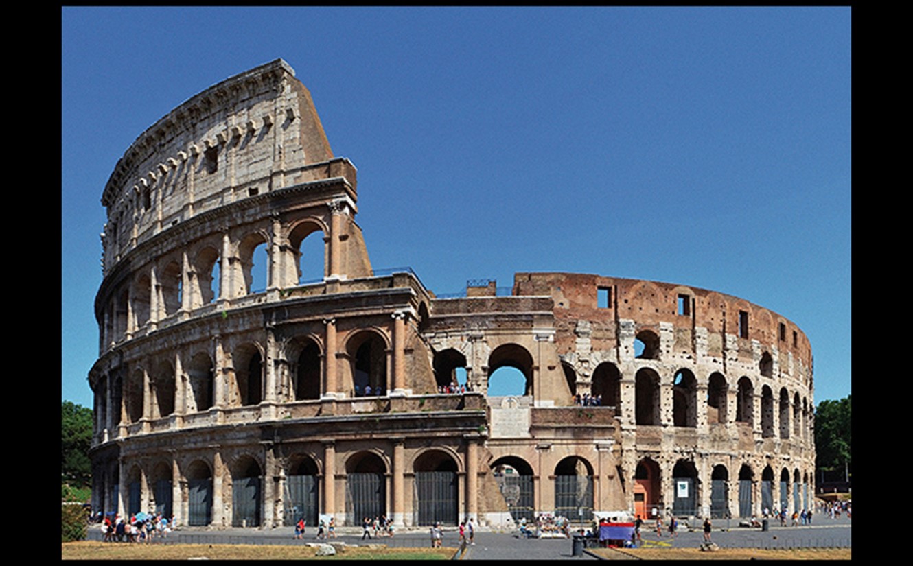 Outer Wall of The Flavian Amphitheater (Colosseum)