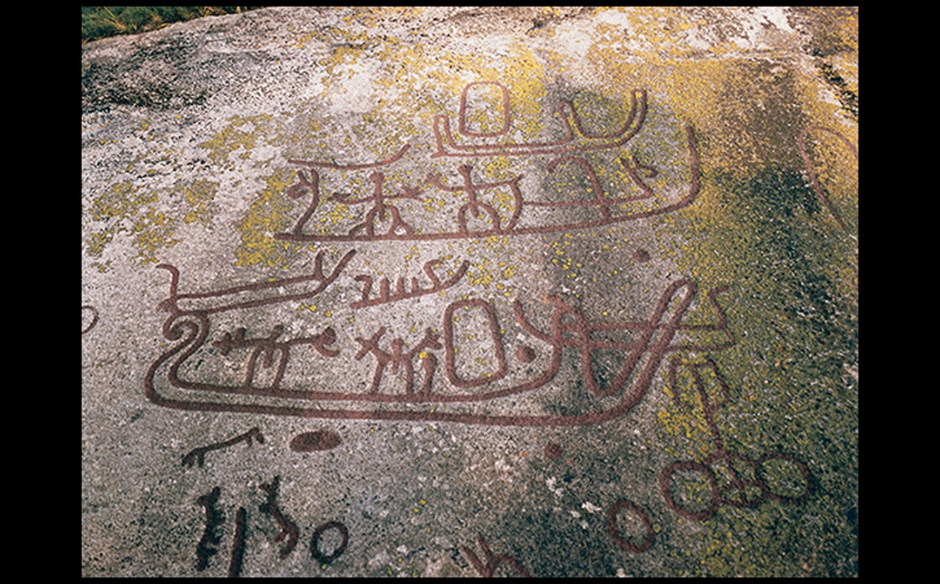 Rock Art: Boat And Sea Battle