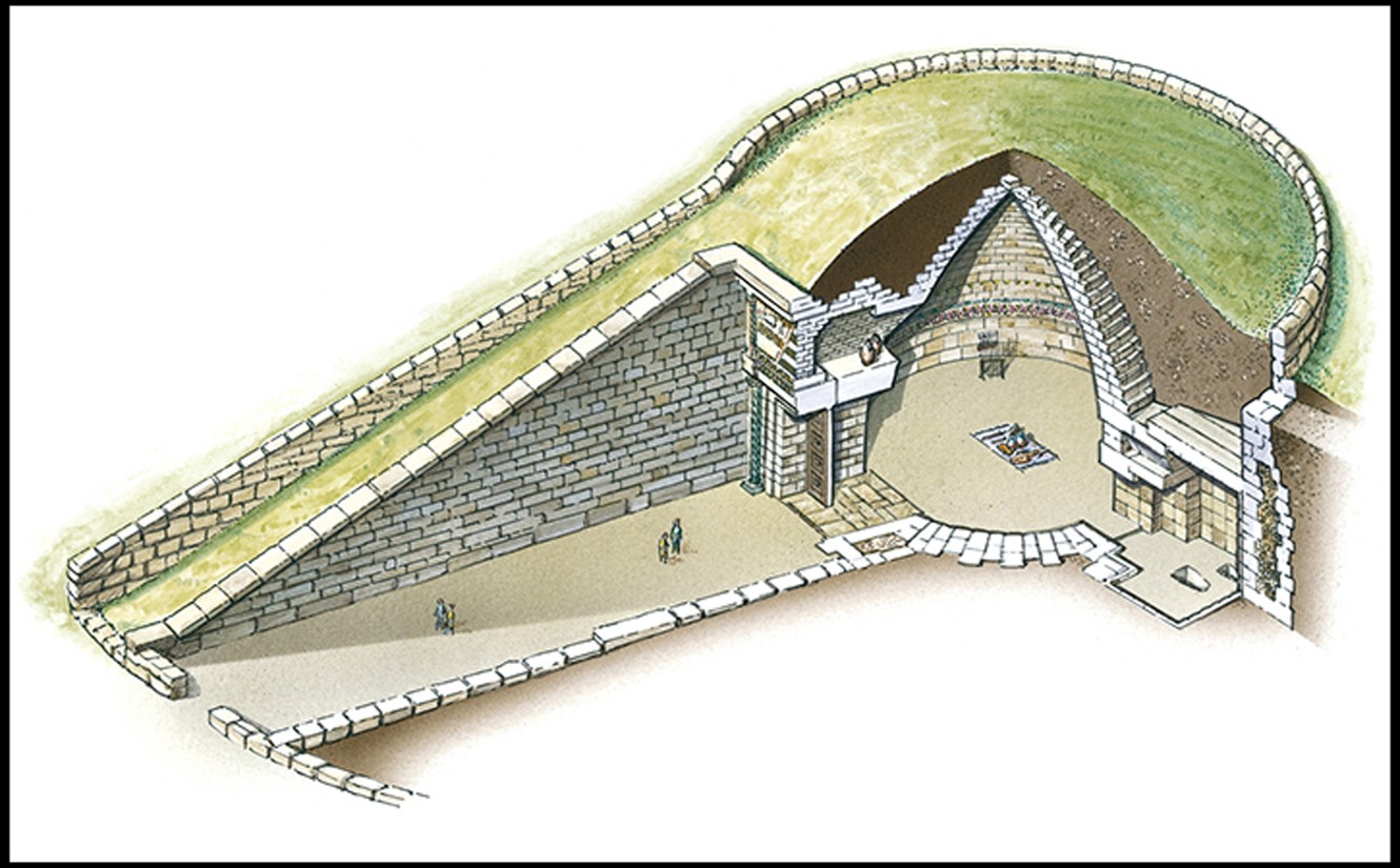 Cutaway Drawing of Tholos, The So-called Treasury of Atreus