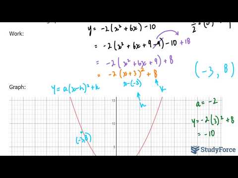  How to sketch a quadratic equation using transformations after completing the square (Question 1)