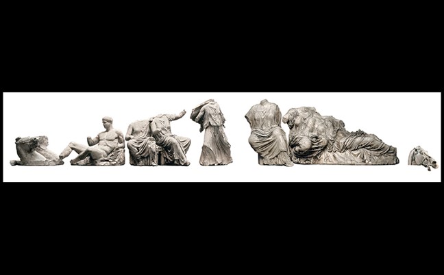 Photographic Mock-up of the East Pediment of the Parthenon Using Photographs of the Extant Marble