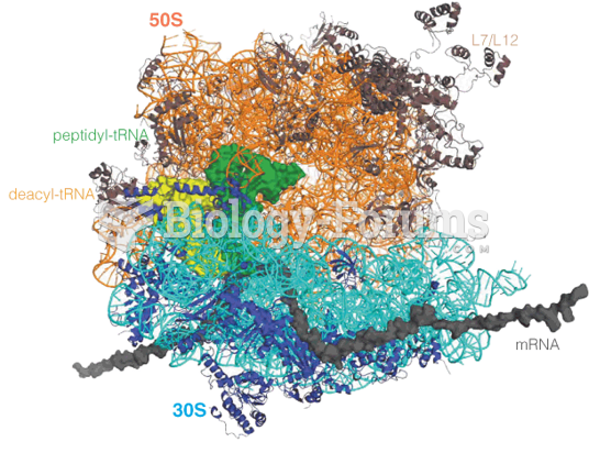 A model of the 70 ribosome, with mRNA and tRNA bound