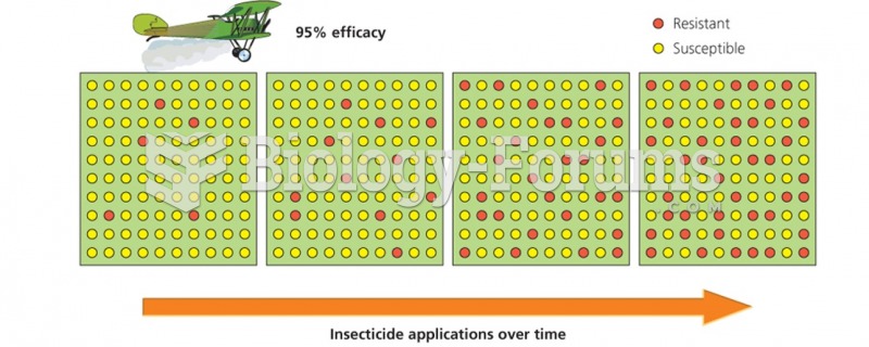 Insecticide application over time