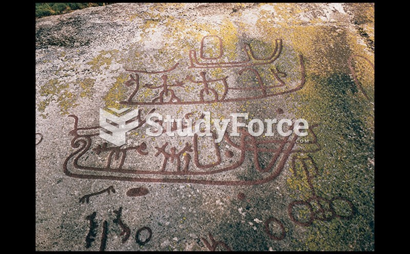 Rock Art: Boat And Sea Battle