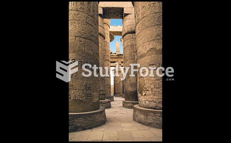 Columns With Papyriform And Bud Capitals, Hypostyle Hall, Great Temple Of Amun At Karnak