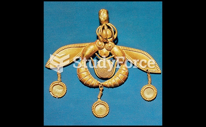 Pendant of Gold Bees