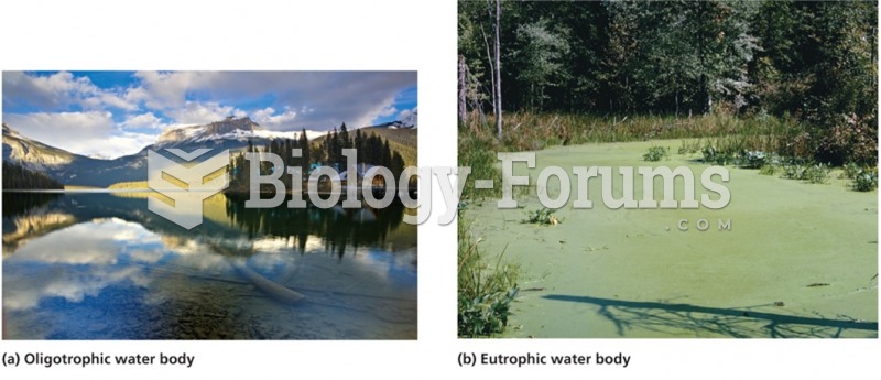 Oligotrophic and eutrophic water bodies