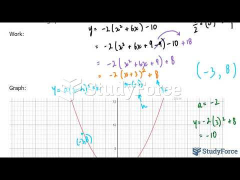  How to sketch a quadratic equation using transformations after completing the square (Question 1)