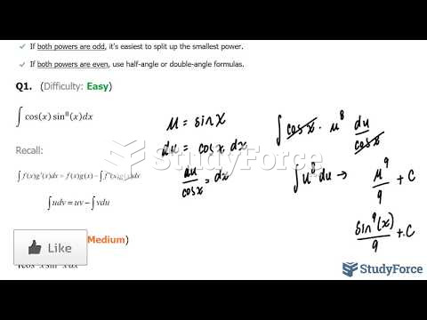  How to integrate trigonometric functions containing sine and cosine with odd powers (Part 1)