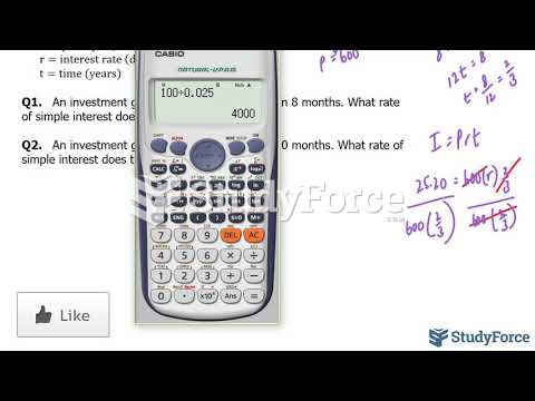  How to calculate simple interest (Part 5; r = I/Pt)