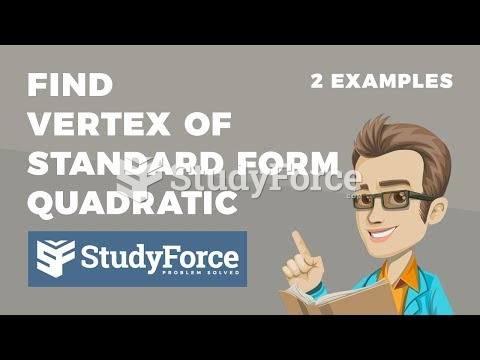  How to quickly find the vertex of a quadratic equation that is in standard form
