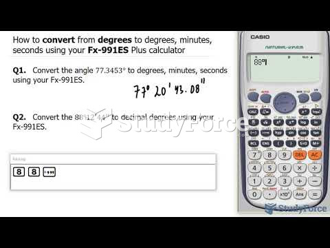  How to convert from degrees to degrees, minutes, seconds using your Fx-991ES Plus calculator