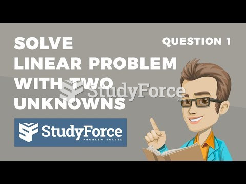  How to solve word problems with two unknowns (Question 1)
