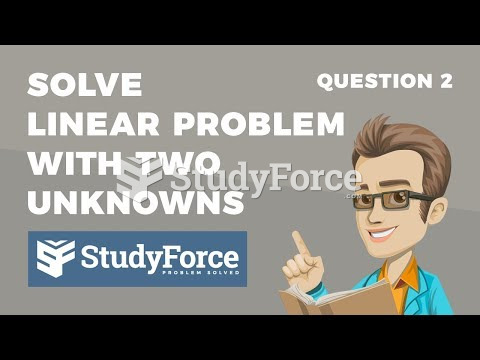  How to solve word problems with two unknowns (Question 2)