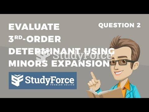  How to evaluate third-order determinants by Minors Method (Question 2)