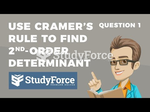  How to use Cramer's rule to solve a second-order determinant (Question 1)