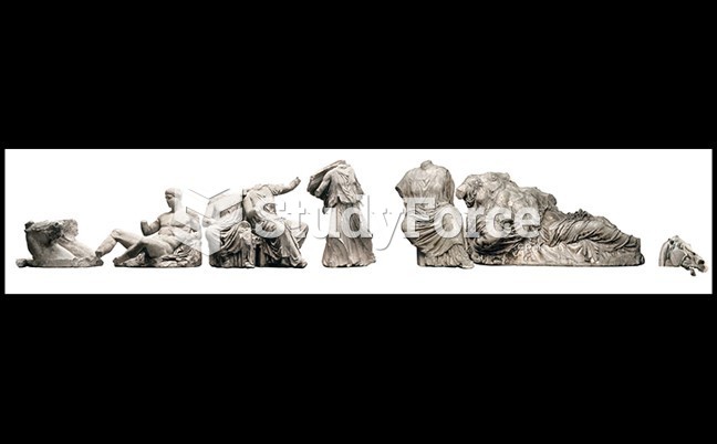 Photographic Mock-up of the East Pediment of the Parthenon Using Photographs of the Extant Marble