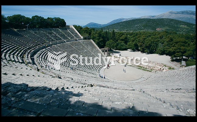 Overall View of the Theater, Epidauros "منظر عام لمسرح، إبيدورس"