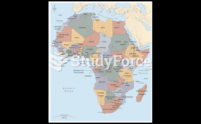 Political Map of Africa in 2015 (2015 الخريطة السياسية لأفريقيا)