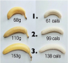 Banana Size vs. Calories