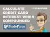  How to calculate credit card interest when the interest is compounded