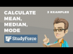  How to calculate mean, median, and mode