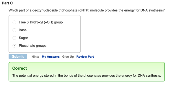 Mastering Biology Question