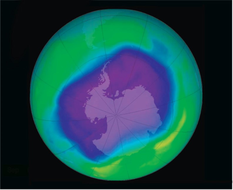 Synthetic chemicals deplete stratospheric ozone