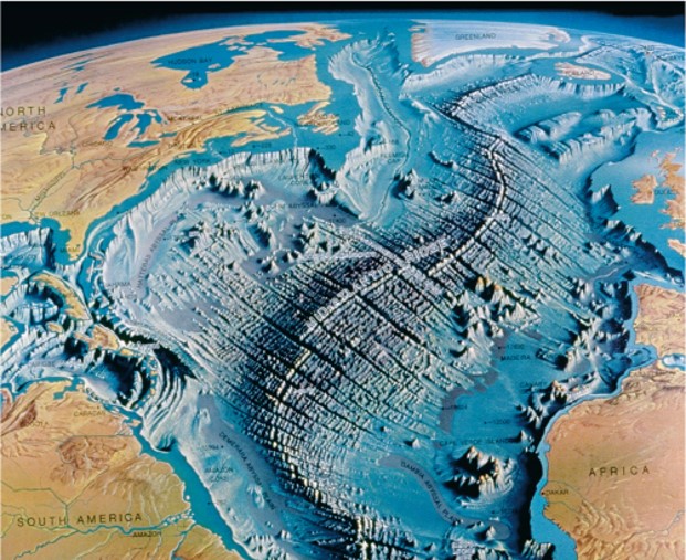 Seafloor topography can be rugged