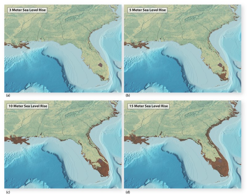 Many U.S. regions under threat due to changes in sea level