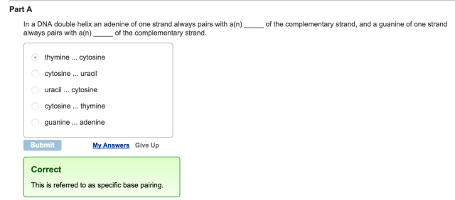 Mastering Biology Question