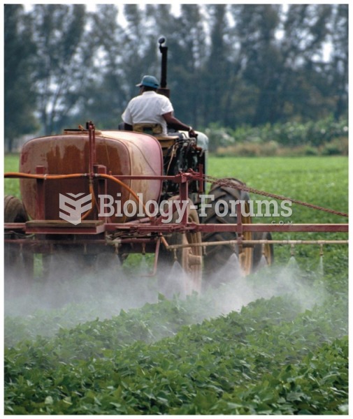 Farmers use pesticides on food crops to diminish the damage from pests