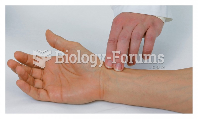 Palpating the radial pulse