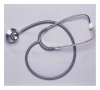 Stethoscope with both a bell-shaped and flat-disc amplifier
