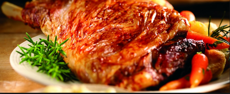 Roasted Red Wine Marinated Leg of Lamb